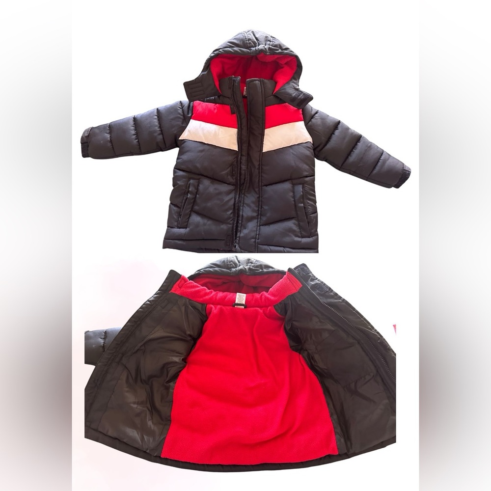 Youth 4T Okie Dokie Black and Red Puffer‎ Jacket